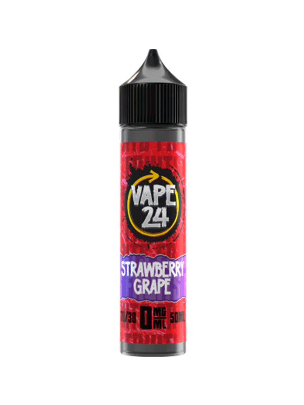 Vape 24 Strawberry Grape 70/30 60ml E-Liquids - NYKecigs.com