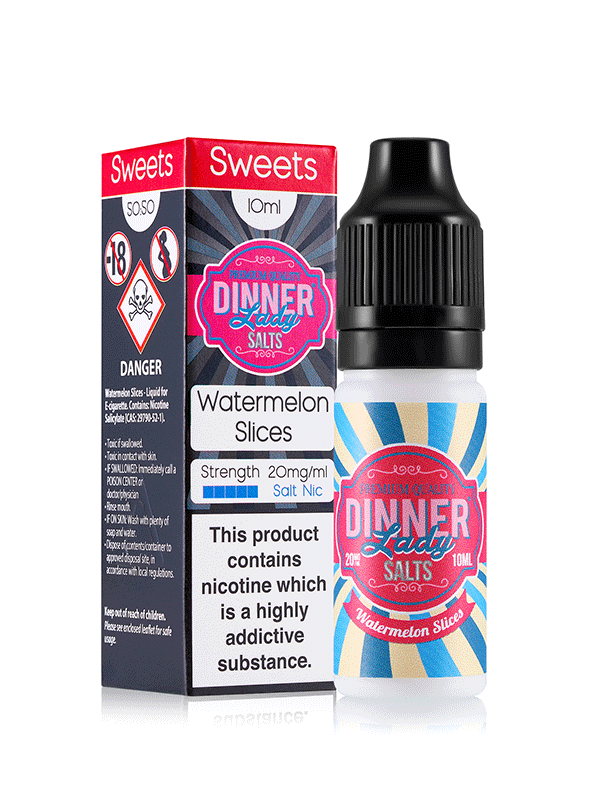 Vape Dinner Lady Watermelon Slices Nic Salts E-Liquid 10ml NYKecigs.com